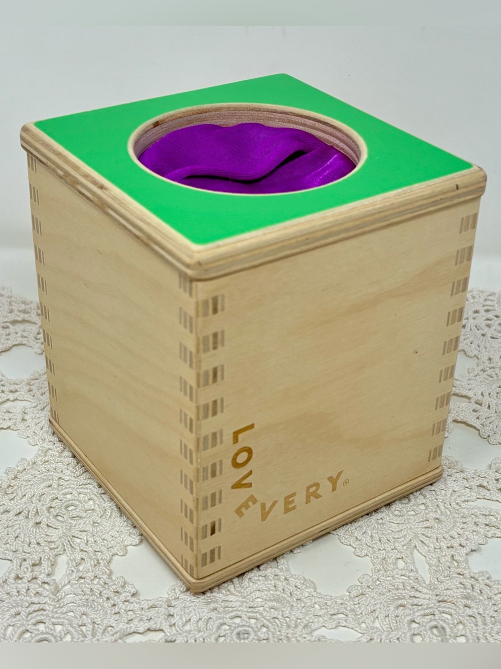 Lovevery Magic Wooden Tissue Box Montessori Baby Toy